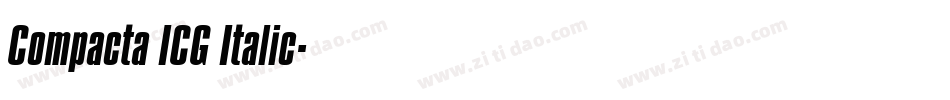 Compacta ICG Italic字体转换